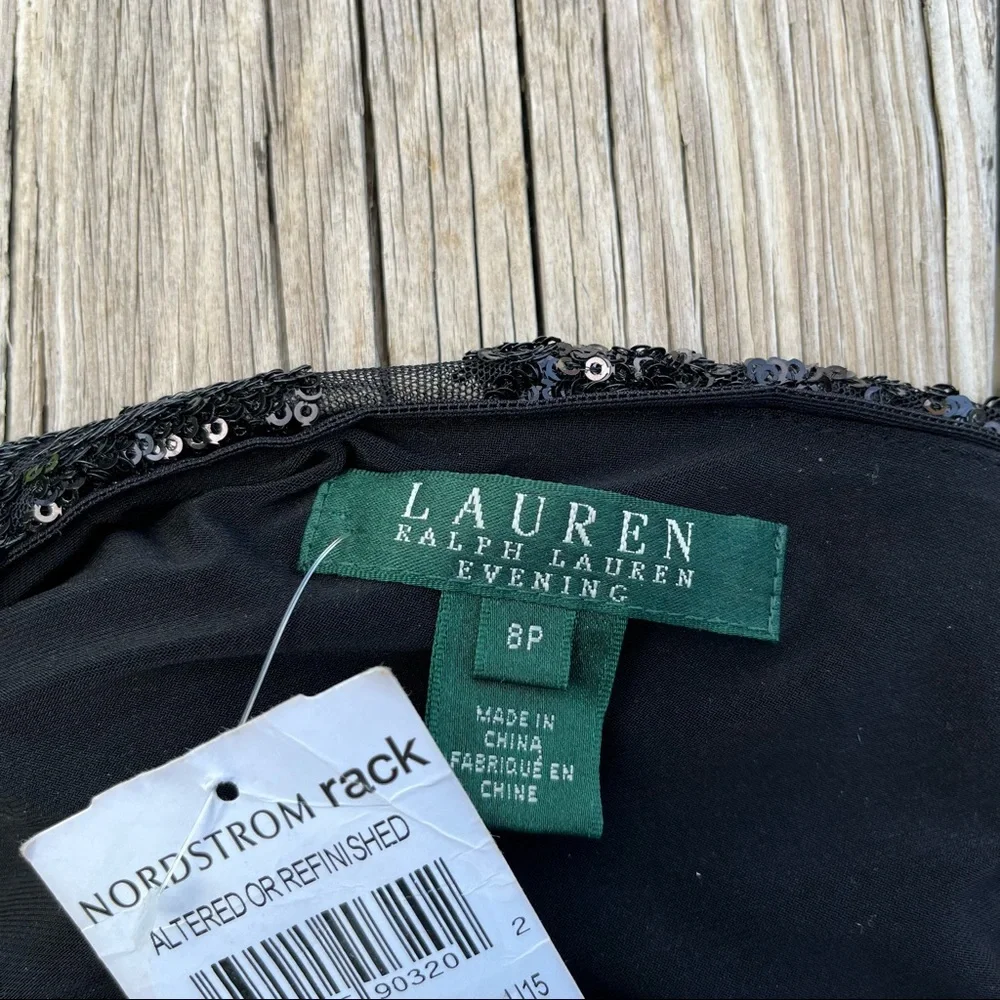 HP! NWT! Ralph Lauren Evening One Shoulder Sequin Bodice Jersey Gown - Picture 9 of 9